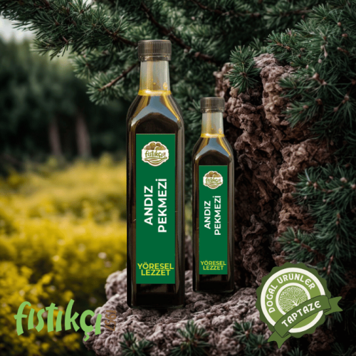 Işığa tutulmuş hakiki andız pekmezi sisesi