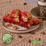 İpte kuruyan taze ve doğal pekmezli cevizli sucuklar