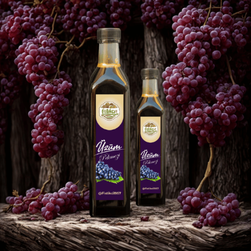 Kaşıktan akan açık renkli ve berrak eksiz üzüm pekmezi