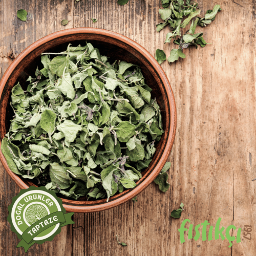 Fıstıkçı 1957 markalı bakır kasede taptaze bilye kekik.