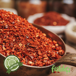 Parlak kırmızı renkli çekirdeksiz ipek pul biber