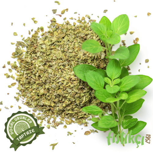 doğal bilye kekik ve arkada kuru kekik demeti.