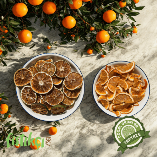 porselen kasede dilimlenmiş şekersiz mandalina kurusu.